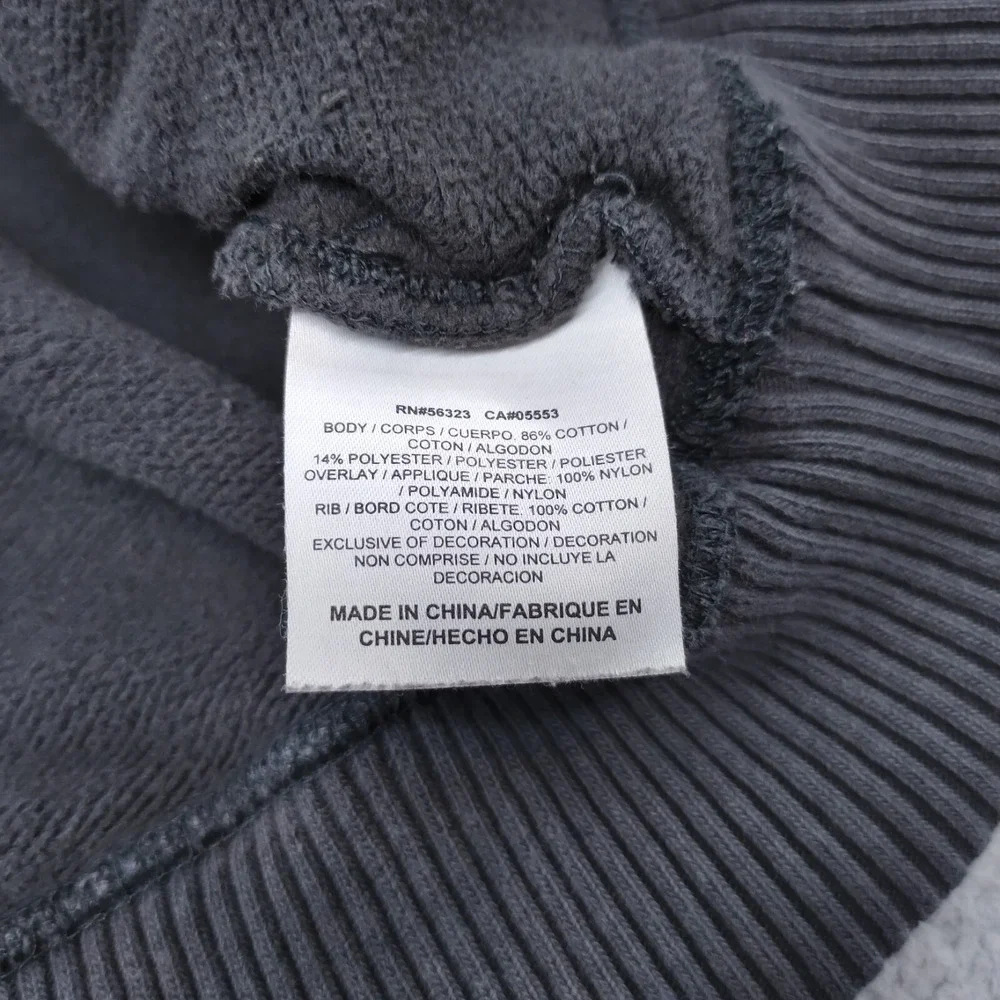 Nike Air Jordan Sweater Mens Large Gray Cotton Thick Heavy Jumpman Collar Warm